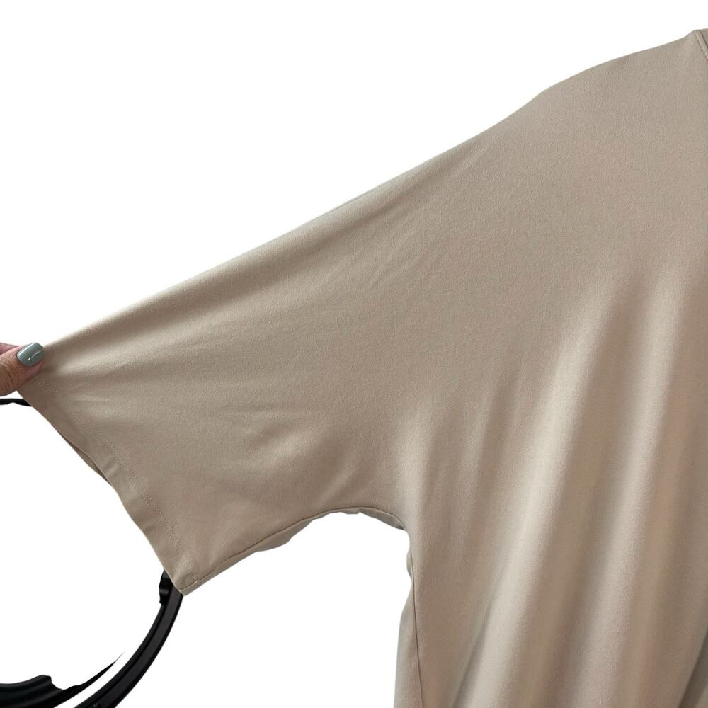 Taeq Esteban Cortazar Womens‎ Shirt Small Tan Activewear Hooded Comfort Stretch - Picture 4 of 10